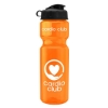Garyline® Champ Recycled Bottle with Flip Lid - 28 oz. - Translucent Orange