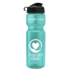 Garyline® Champ Recycled Bottle with Flip Lid - 28 oz. - Translucent Teal