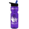 Garyline® Champ Recycled Bottle with Flip-Straw Lid - 28 oz. - Translucent Violet