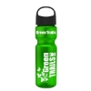 Garyline® Champ Recycled Bottle with Oval Crest Lid - 28 oz. - Translucent Green