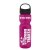 Garyline® Champ Recycled Bottle with Oval Crest Lid - 28 oz. - Translucent Hot Pink