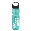 Garyline® Champ Recycled Bottle with Oval Crest Lid - 28 oz. - Translucent Teal