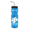 Garyline® Champ Recycled Bottle with Straw Lid - 28 oz. - Translucent Blue
