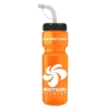 Garyline® Champ Recycled Bottle with Straw Lid - 28 oz. - Translucent Orange