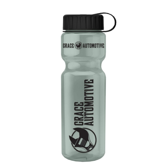 Garyline® Champ Recycled Bottle with Tethered Lid - 28 oz. - Glacier Blue