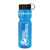 Garyline® Champ Recycled Bottle with Tethered Lid - 28 oz. - Translucent Blue