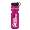 Garyline® Champ Recycled Bottle with Tethered Lid - 28 oz. - Translucent Hot Pink