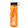 Garyline® Champ Recycled Bottle with Tethered Lid - 28 oz. - Translucent Orange