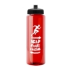 Garyline® Slim Fit RPET Bottle with Push-Pull Lid - 32 oz. - Red
