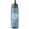 Garyline® Slim Fit RPET Bottle with Ring-Straw Lid - 32 oz. - Glacier Blue