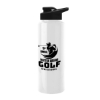 Garyline® Slim Fit RPET Bottle with Drink-Thru Lid - 32 oz. - White