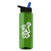 Garyline® Slim Fit RPET Bottle with Flip-Straw Lid - 32 oz. - Green