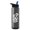 Garyline® Slim Fit RPET Bottle with Flip-Straw Lid - 32 oz. - Smoke
