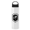 Garyline® Slim Fit RPET Bottle with Oval Crest Lid - 32 oz. - White