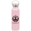 Garyline® Serene Stainless Steel Bottle with Bamboo Lid - 20 oz. - Rosepink