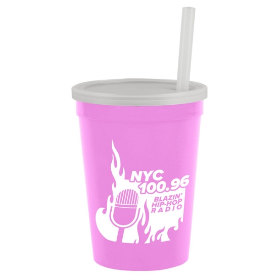 Garyline® Cups-on-the-Go Sport Sipper - 12 oz. - Awareness Pink