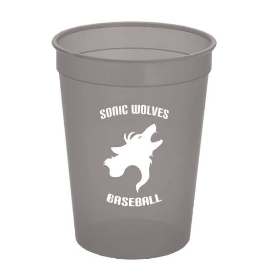Garyline® Cups-on-the-Go Translucent Stadium Cup - 12 oz. - Smoke