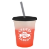 Garyline® Cups-on-the-Go Color-Changing Sport Sipper - 16 oz. - Frost to Orange