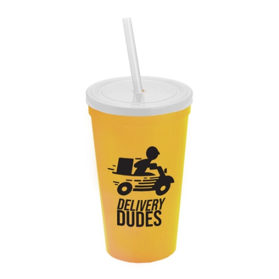 Garyline® Cups-on-the-Go Sport Sipper - 22 oz. - Athletic Gold