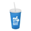 Garyline® Cups-on-the-Go Sport Sipper - 22 oz. - Translucent Blue