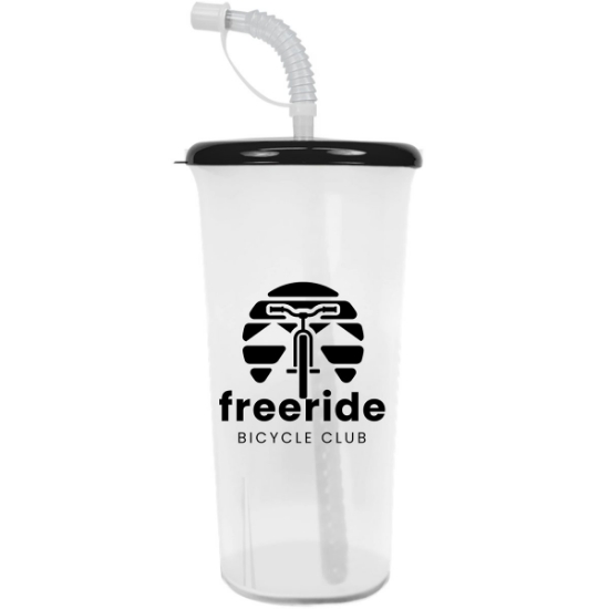 32 Oz. Sports Super Sipper Cup w/Straw Lid - Frost