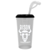 Super Size 32 oz Stadium Cup With Lid and Straw - Frost