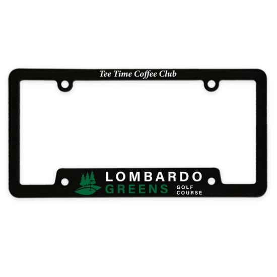 Corner View License Plate Frame - Black