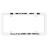 Screened Full View License Plate Frame With 4 Holes - White