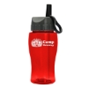 Garyline® Poly+ Jr. Bottle with Ring-Straw Lid - 18 oz. - Translucent Red