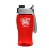 18 Oz. Transparent Bottle w/Quick Snap Lid - Translucent Red