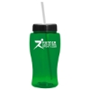 18 Oz. Pure-Poly Junior Sports Bottle w/Straw Lid - Translucent Green