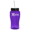 18 Oz. Pure-Poly Junior Sports Bottle w/Straw Lid - Translucent Violet