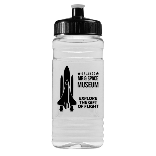 Garyline® Clear Bottle with Push-Pull Lid - 20 oz. - Clear