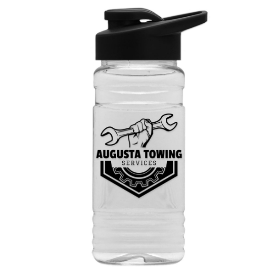 Garyline® Clear Bottle with Drink-Thru Lid - 20 oz. - Clear