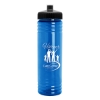 Garyline® Slim Fit Bottle with Push-Pull Lid - 24 oz. - Translucent Blue