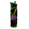 Garyline® Slim Fit Bottle with Flip-Straw Lid - 24 oz. - Translucent Green