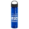 24 Oz. Slim Fit Transparent Bottle w/Oval Crest Lid - Translucent Blue