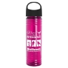 24 Oz. Slim Fit Transparent Bottle w/Oval Crest Lid - Translucent Fuschia