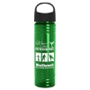 24 Oz. Slim Fit Transparent Bottle w/Oval Crest Lid - Translucent Green