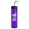 Garyline® Slim Fit Bottle with Straw Lid - 24 oz. - Translucent Violet