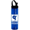 Garyline® Slim Fit Bottle with Flip-Straw, Swivel-Handle Lid - 24 oz. - Translucent Blue