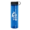 Garyline® Slim Fit Bottle with Tethered Lid - 24 oz. - Translucent Blue