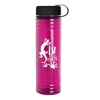 Garyline® Slim Fit Bottle with Tethered Lid - 24 oz. - Translucent Fuschia