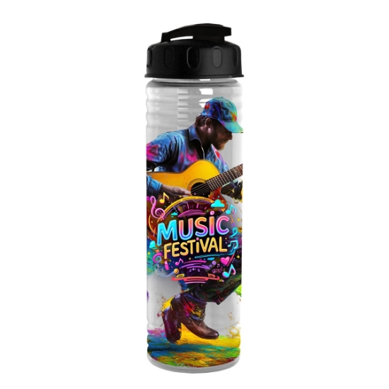 Garyline® Slim Fit Bottle with Flip-Top Lid - 24 oz. - Clear