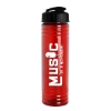 Garyline® Slim Fit Bottle with Flip-Top Lid - 24 oz. - Translucent Red