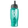 27 Oz. Poly-Pure Sports Bottle w/Flip Straw Lid - Translucent Teal