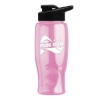 Garyline® Poly+ Bottle with Drink-Thru Lid - 27 oz. - Translucent Pink