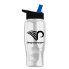 Garyline® Poly+ Bottle with Flip-Straw Lid - 27 oz. - Clear