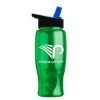 Garyline® Poly+ Bottle with Flip-Straw Lid - 27 oz. - Translucent Green