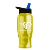 Garyline® Poly+ Bottle with Flip-Straw Lid - 27 oz. - Translucent Yellow